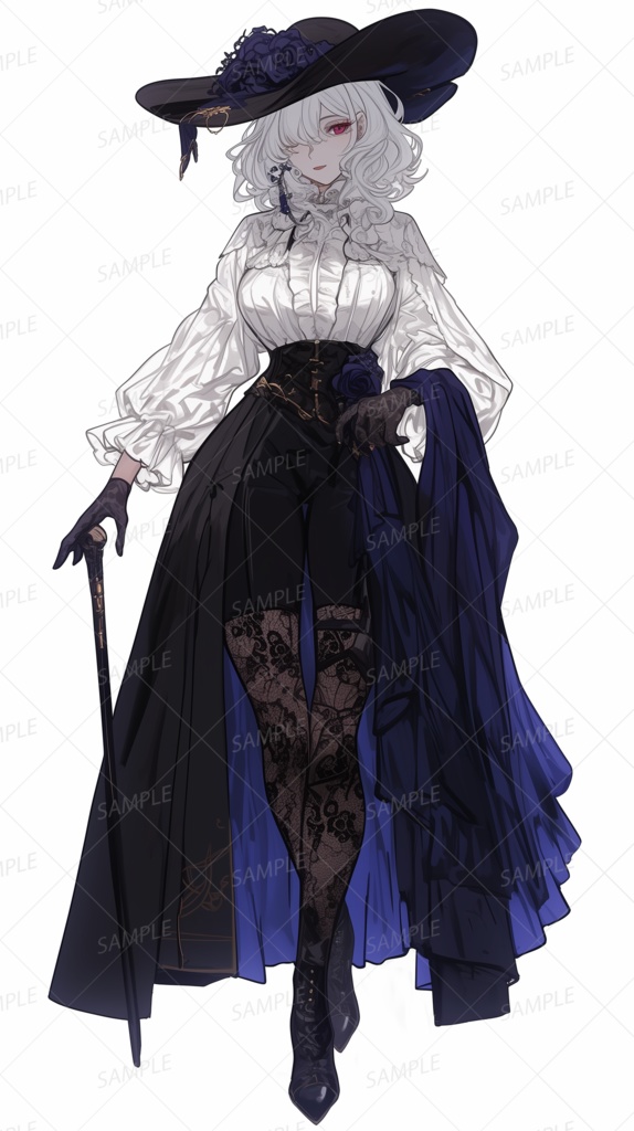 【立ち絵_0179】優雅なる漆黒の貴婦人