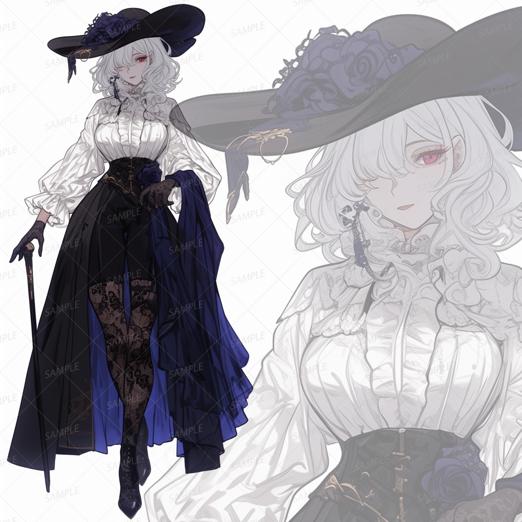【立ち絵_0179】優雅なる漆黒の貴婦人