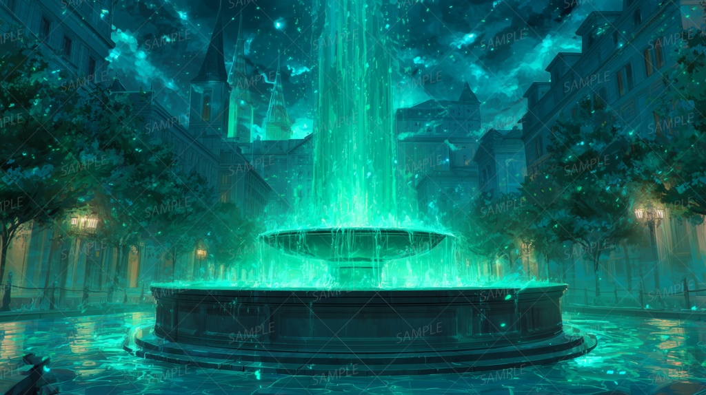 【背景_0047】翠光の噴水広場