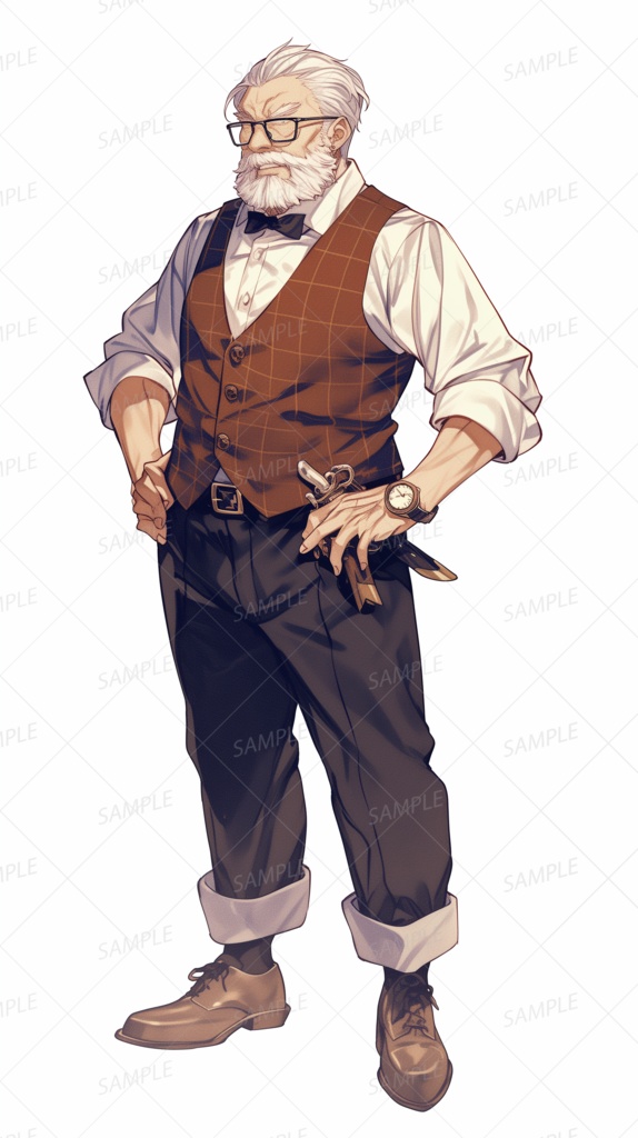 【立ち絵_0194】頑固職人の時計技師