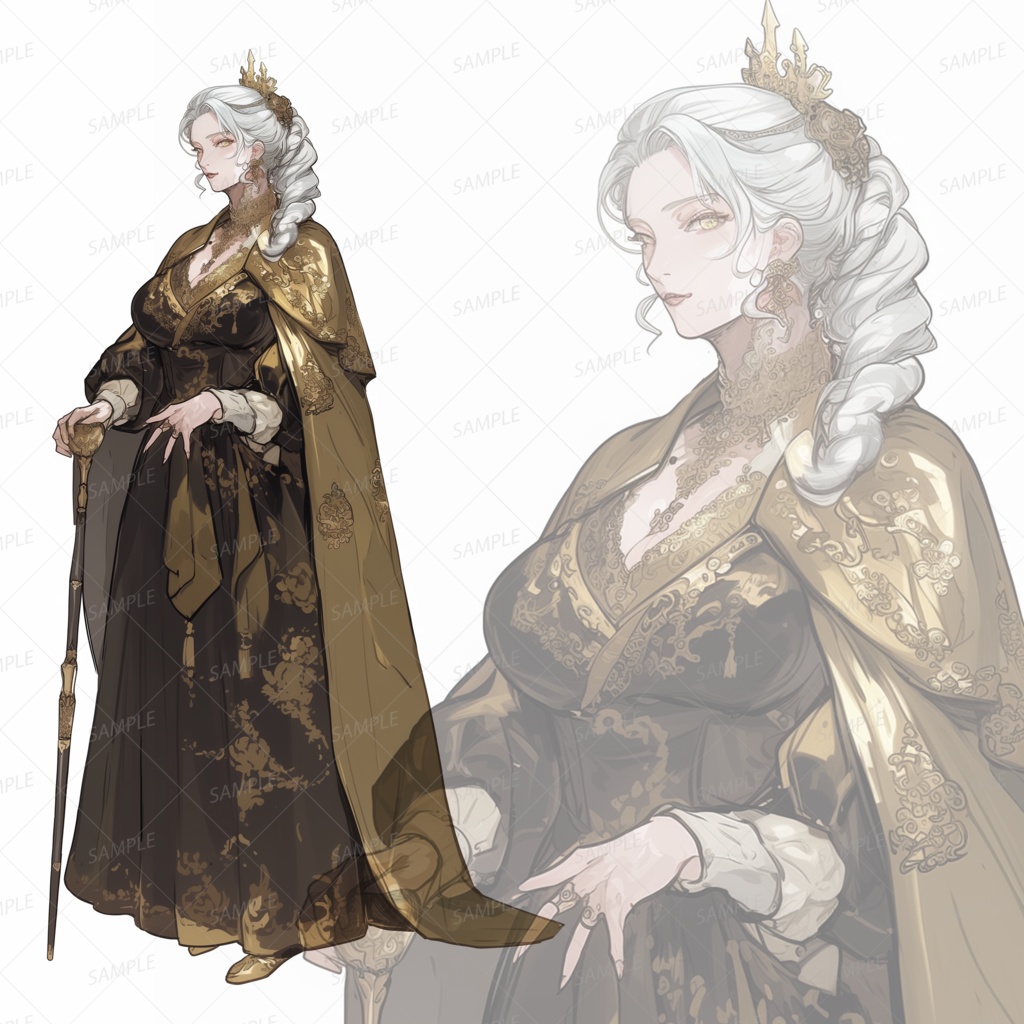【立ち絵_0201】金色の玉座の女王