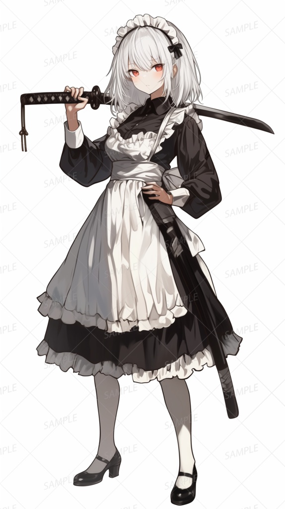 【立ち絵_0233】鋼鉄のメイドサムライ