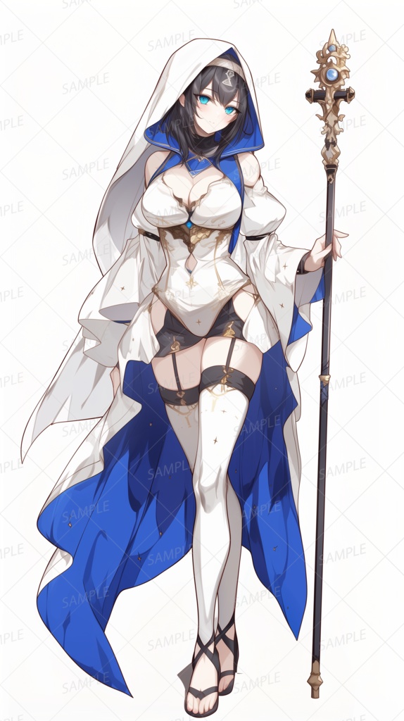 【立ち絵_0236】蒼き祈りの巫女