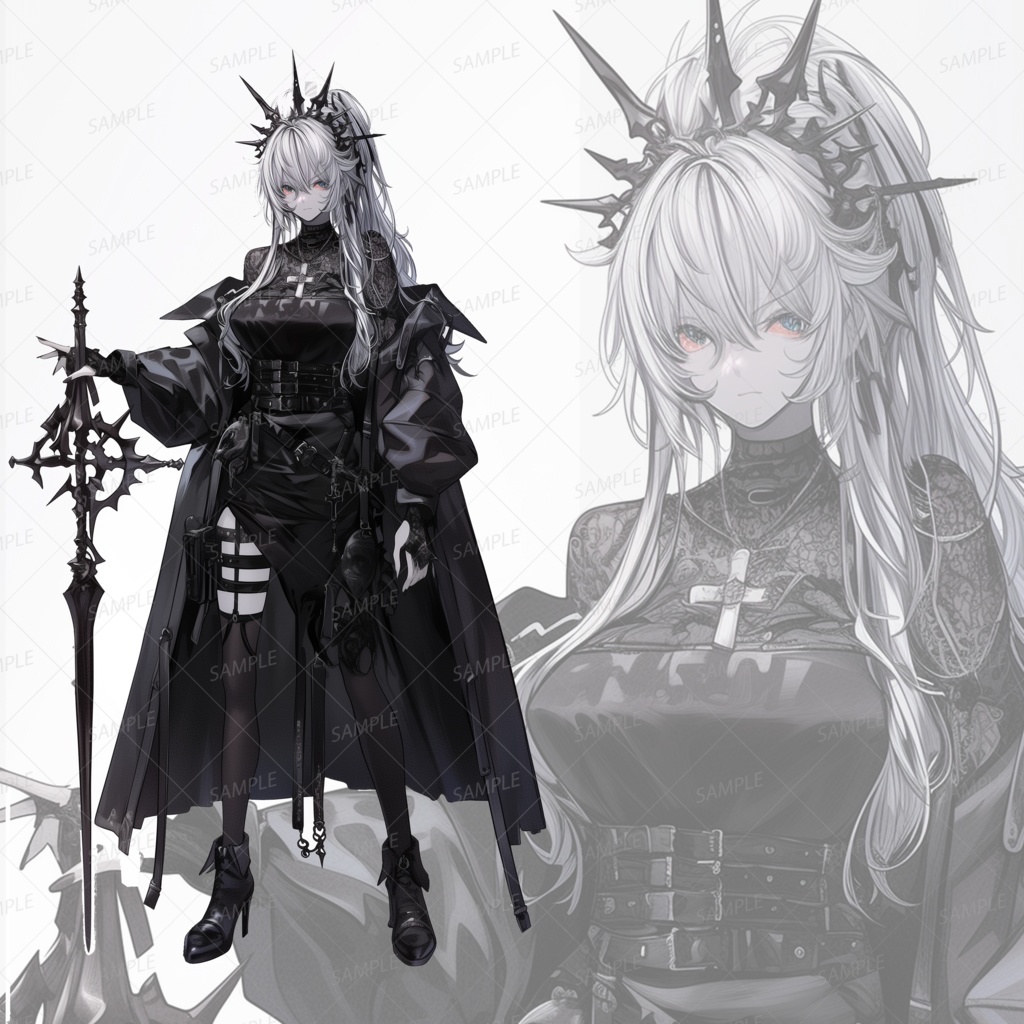 【立ち絵_0246】断罪を掲げる黒き処刑人