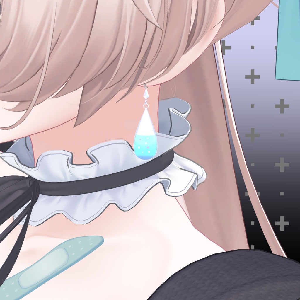 🩵Stellar Dew🩵 傾けると中の水が動くイヤリング!!MA調整済み ※一部アバター位置調整済み