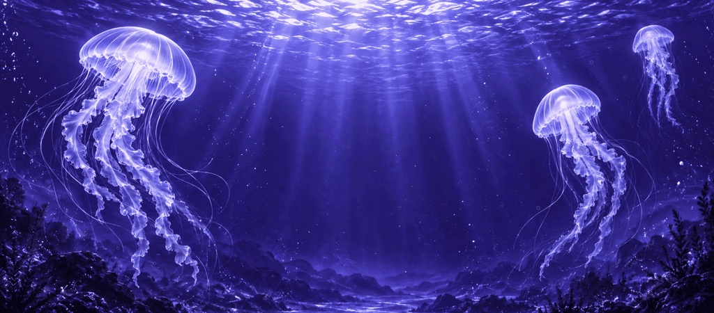 【BOOTHショップ背景】幻想アクアリウム|動くGIF背景素材・3デザイン×3色〈全9種〉