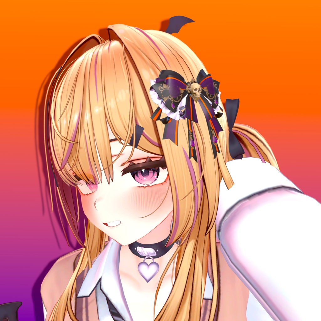 「【VRChat向け3Dアクセサリー】ハロウィンリボンコレクション|全6種」Spooky Ribbon Collection