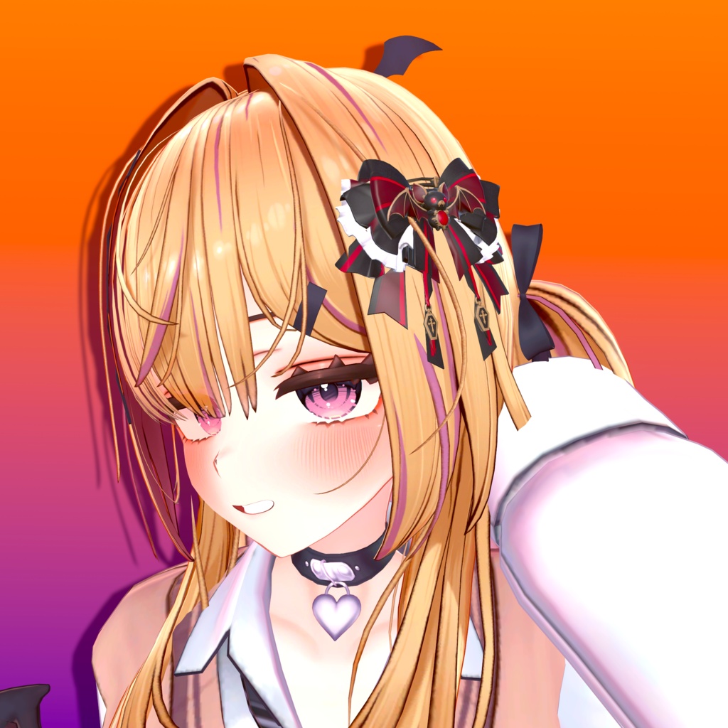 「【VRChat向け3Dアクセサリー】ハロウィンリボンコレクション|全6種」Spooky Ribbon Collection
