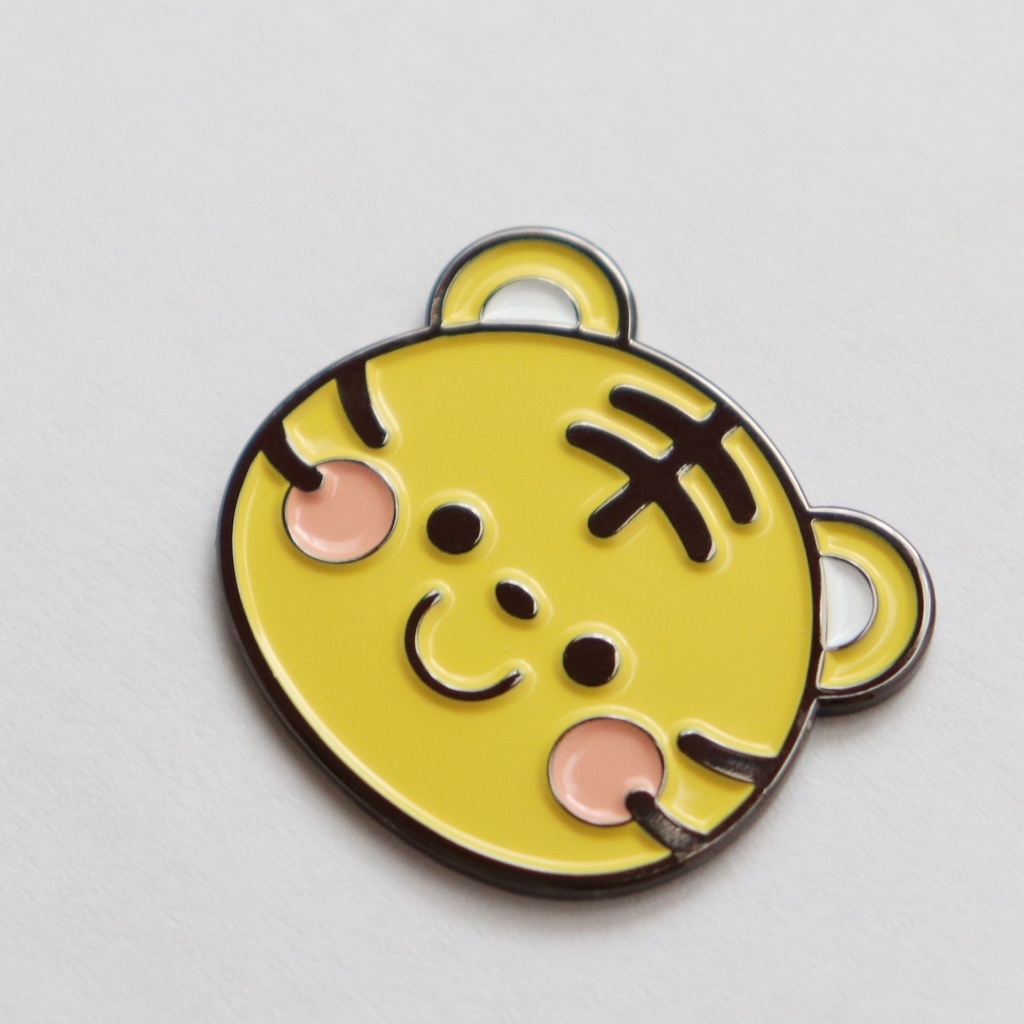 ゴルフマーカー かわいい虎(トラ) ボールマーカー 土台・クリップ無し サイズ:横2.5cm×縦2.3cm 単品