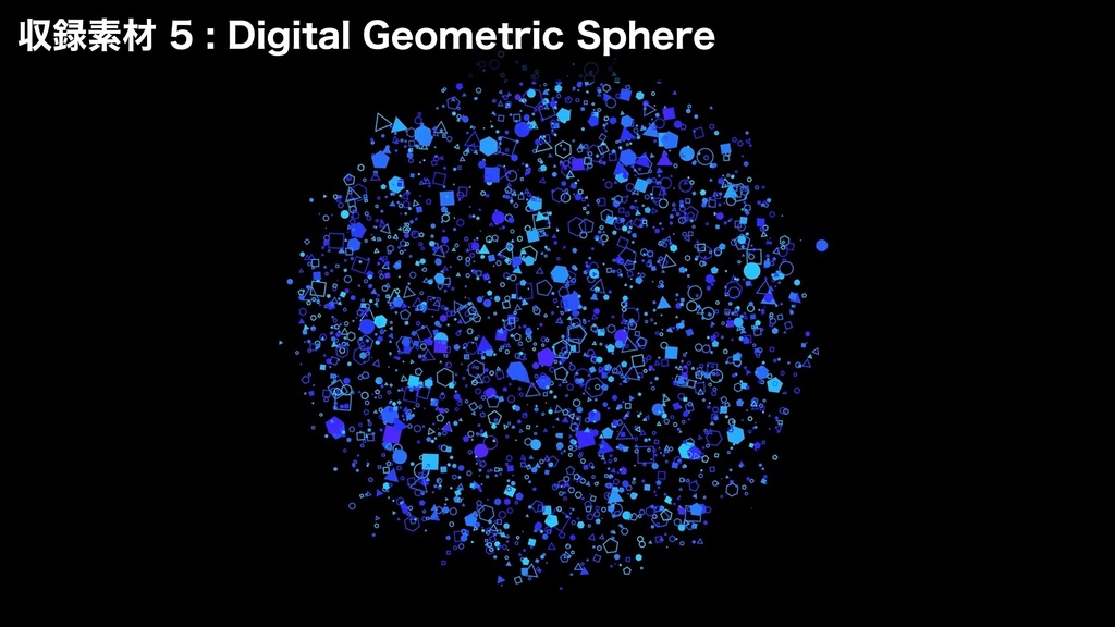 【4K UHD】ジェネレーティブアート背景素材集(幾何学パーティクル&液体金属 8種セット)