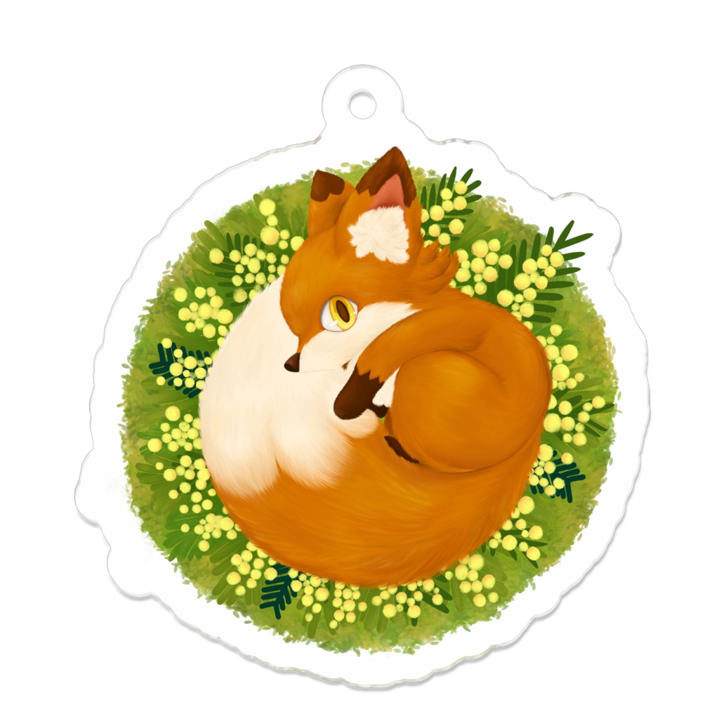 きつねさん　アクリルキーホルダー