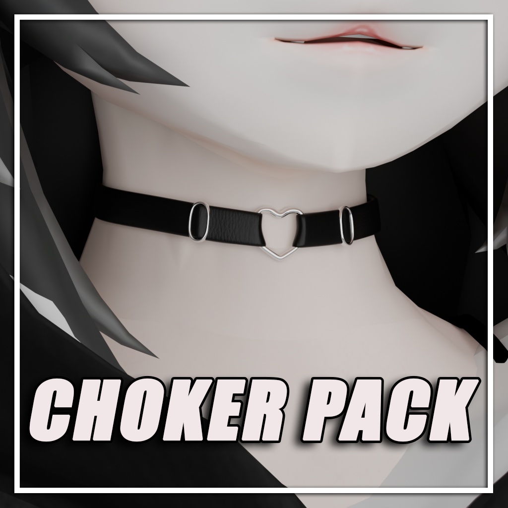 [VRChat] Simple Choker 3 pack FBX