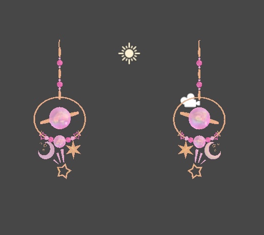 Mini's space earrings / trinkets