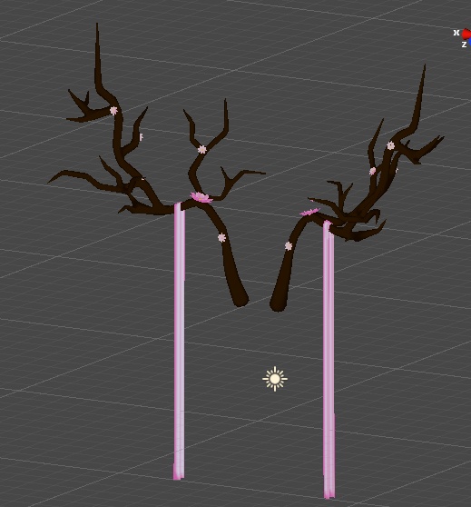 flowering antlers with ribbon