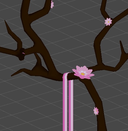 flowering antlers with ribbon