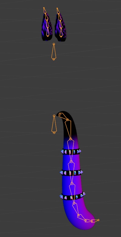Punk tail and ear set