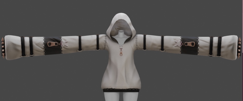 Bunny Sleeve Hoodie
