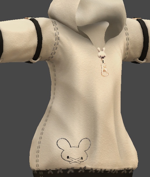 Bunny Sleeve Hoodie