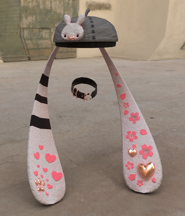 bunbun beret and choker 