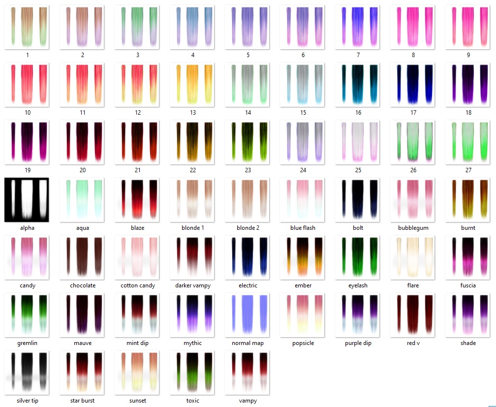 UPDATED texture hair pack