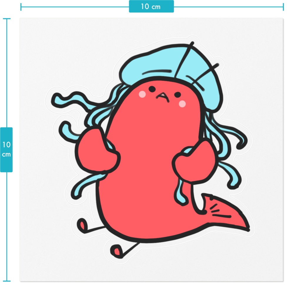 くらげと一緒クリアシール@べるザリ