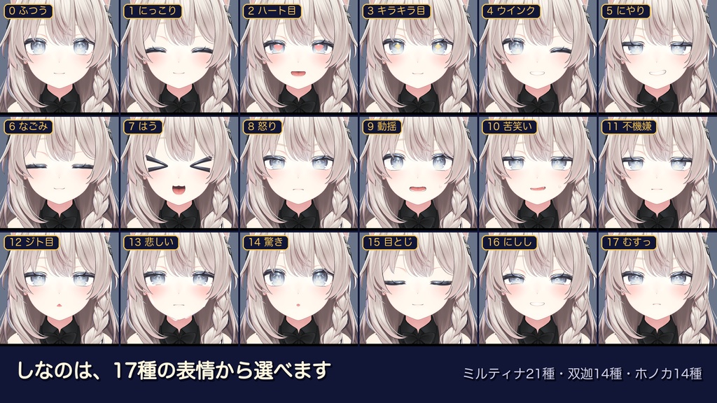 【VRChat】ハンドサインの表情わりあて|プレイ中に選び直せる・4体対応