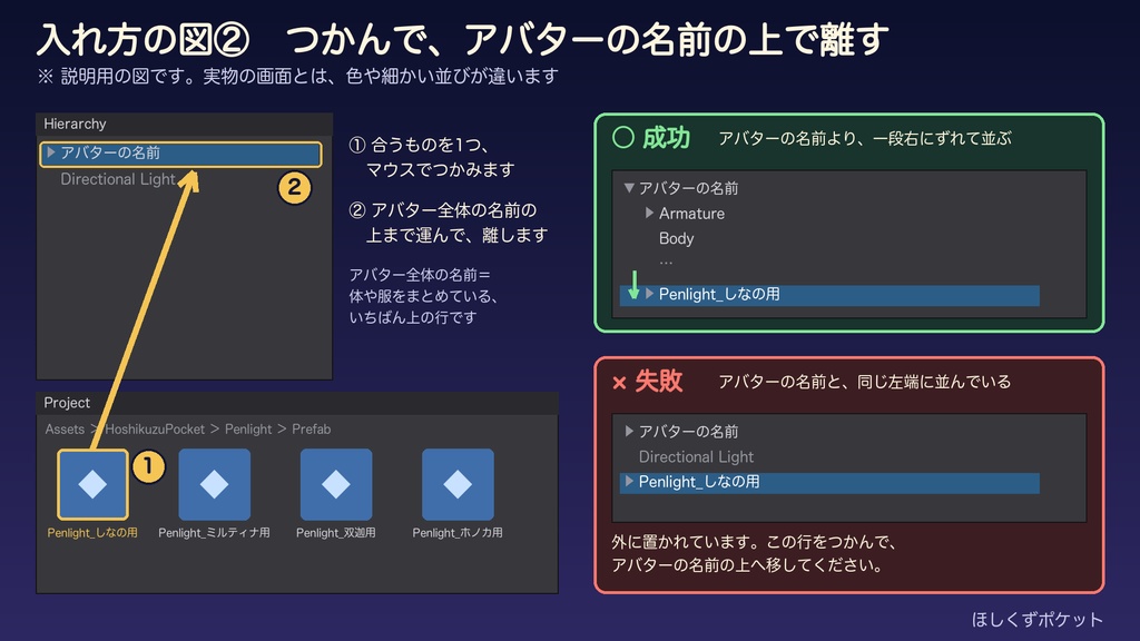 【VRChat】ペンライト|15色・光の軌跡・左右で別の色【MA対応】
