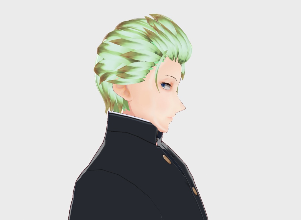 オールバックつんつん男性髪型