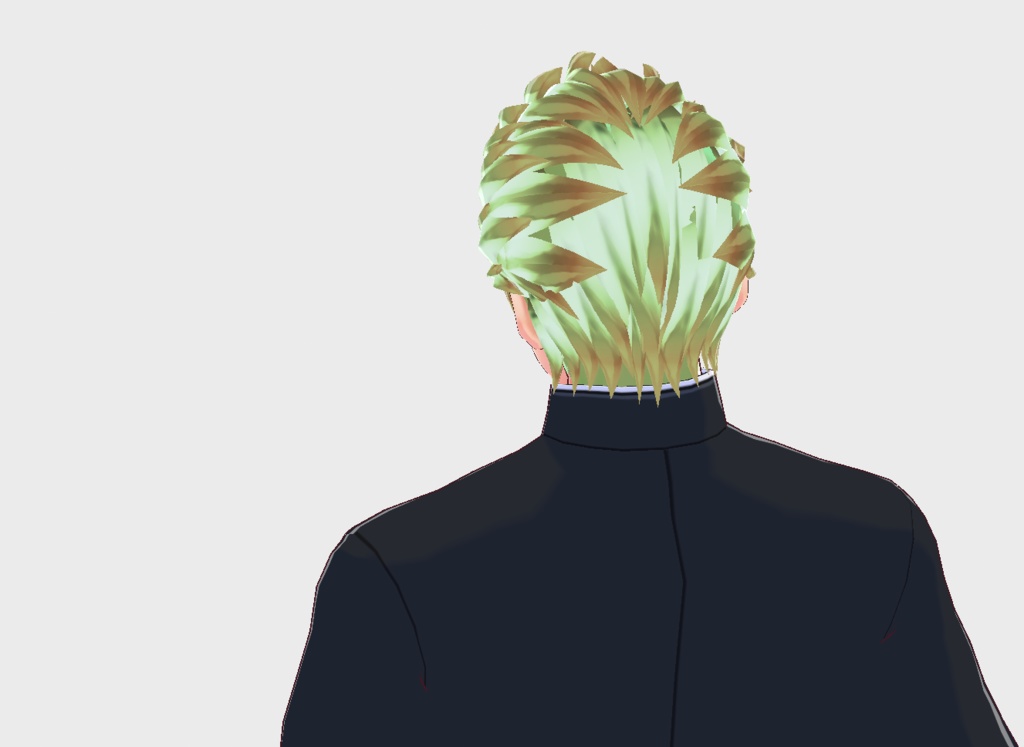 オールバックつんつん男性髪型