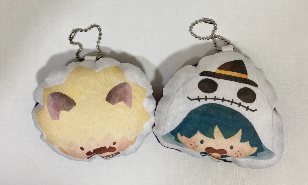 勝デクッションキーホルダー「オオカミくんと幽霊くん」