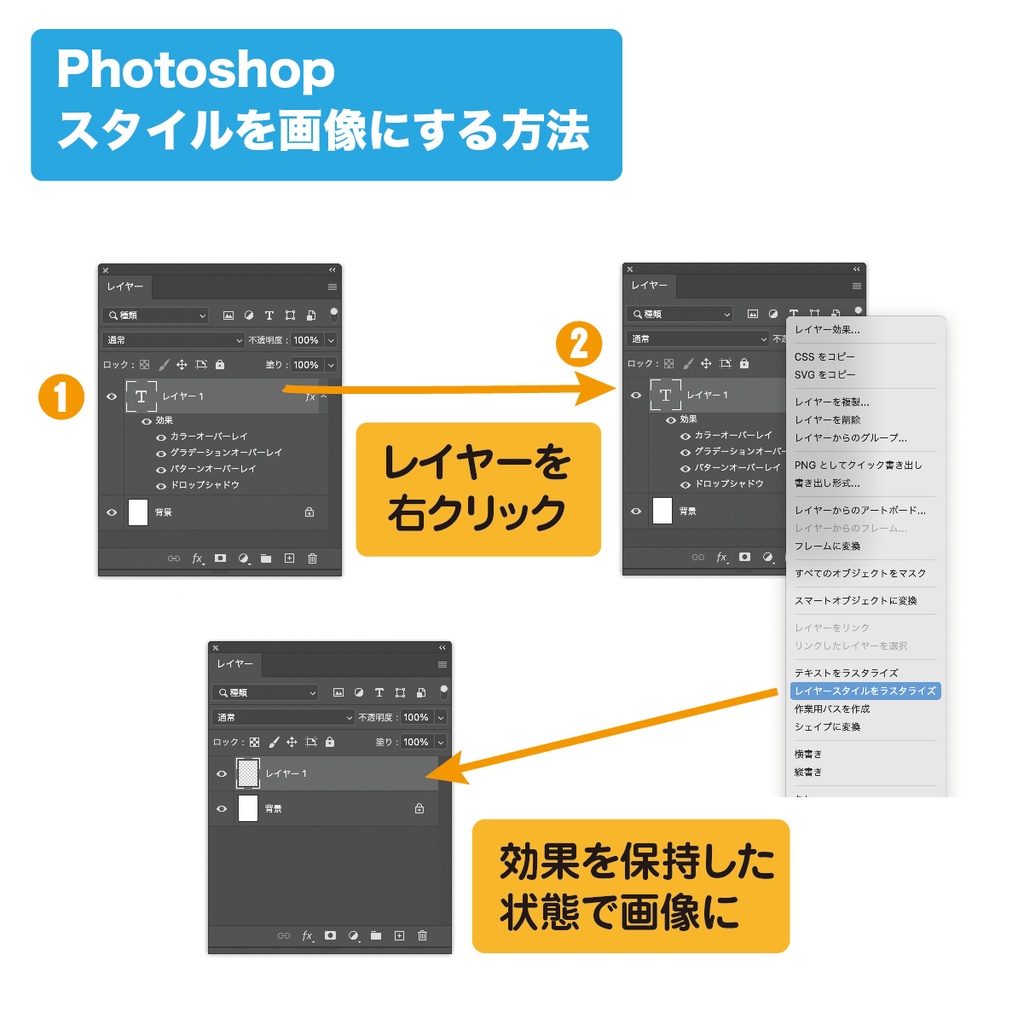 Photoshop 一瞬でキラキラに! グリッタースタイル