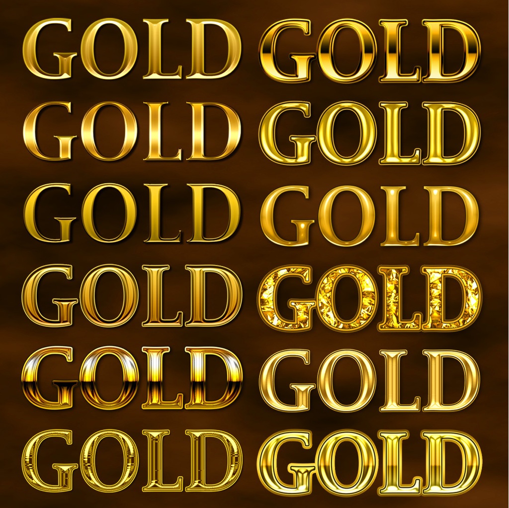 Photoshopで使える金色スタイル
