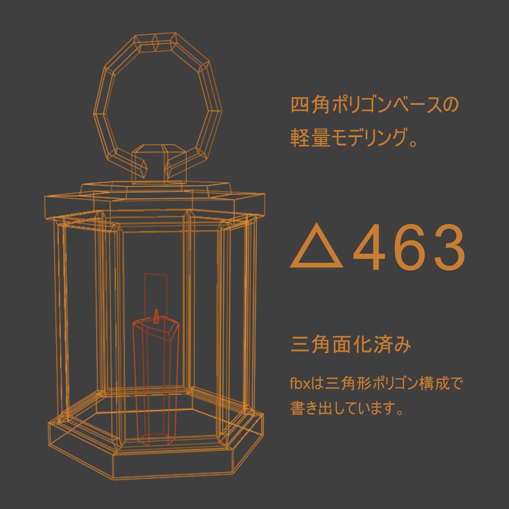 アンティークランタン【ローポリ3D】中世ファンタジー・ゲームアセット