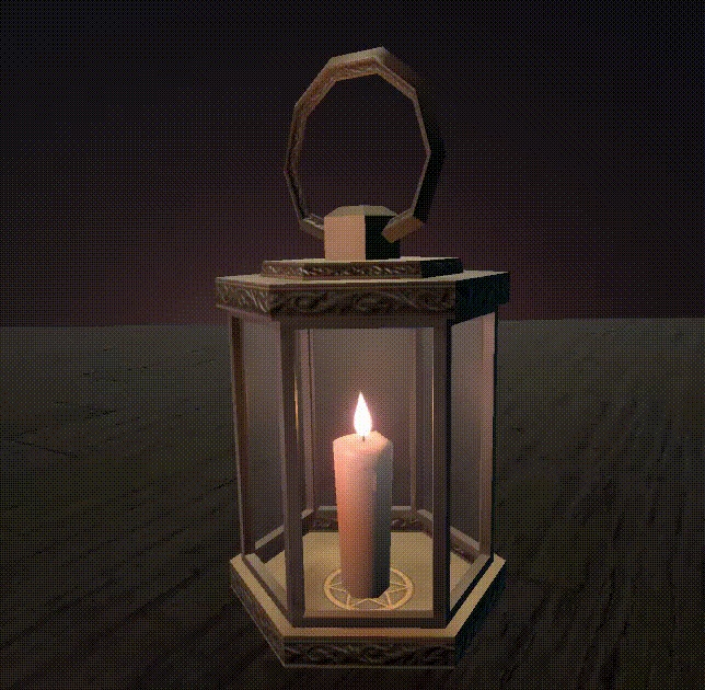 アンティークランタン【ローポリ3D】中世ファンタジー・ゲームアセット