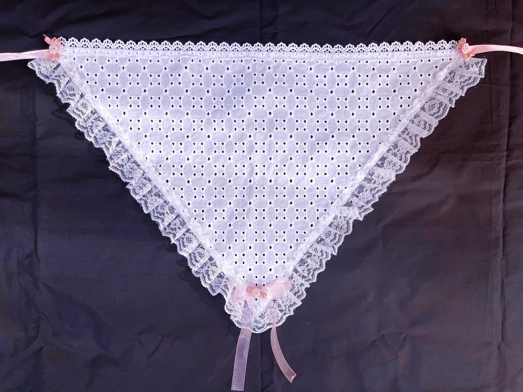 【バブーシュカ】ホワイト×ピンク