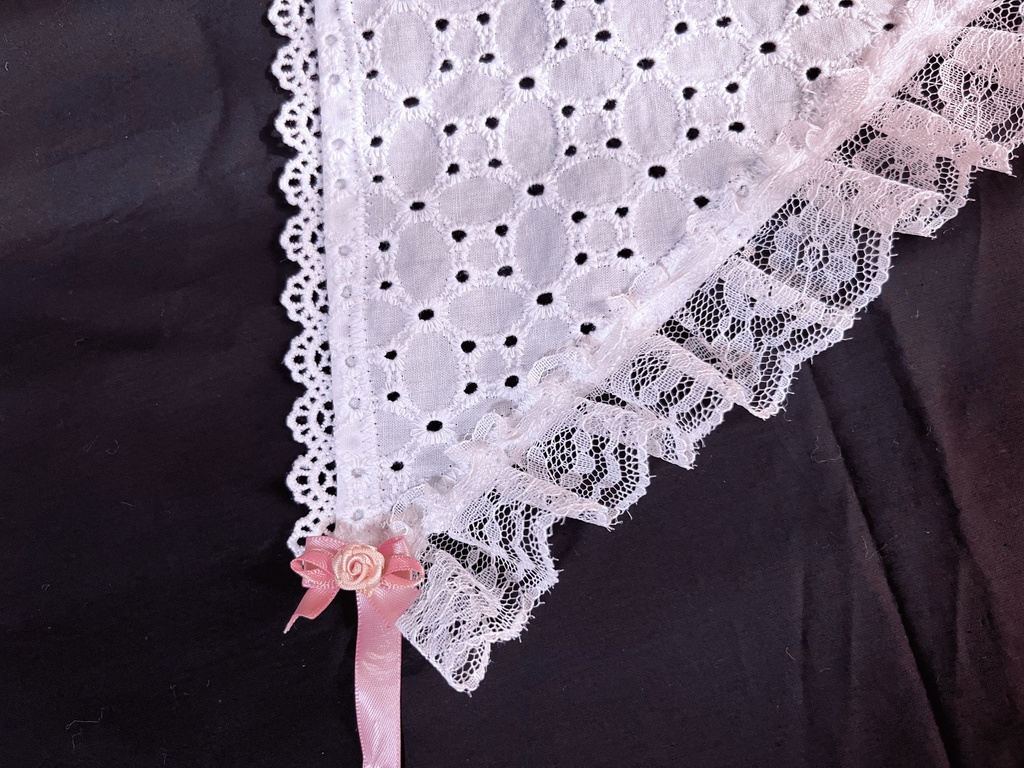 【バブーシュカ】ホワイト×ピンク