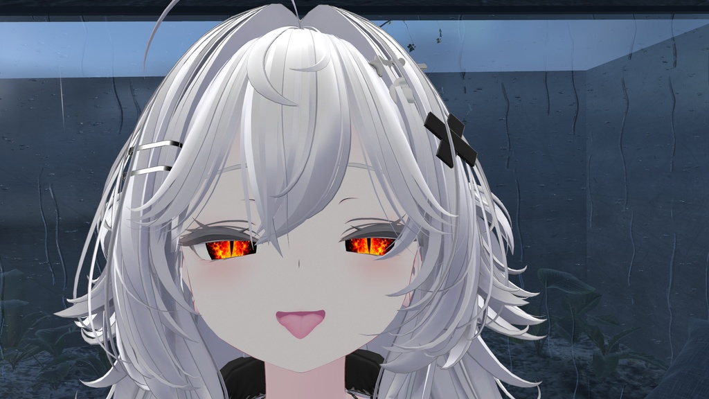 ルルネ専用アイテクスチャ ファイヤードラゴンシャークアイ 発光テクスチャ付き