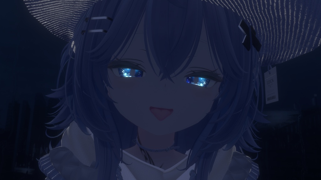 chiffon/Shinano他8アバター対応 深海ブルー Deepblueアイテクスチャ【発光対応】