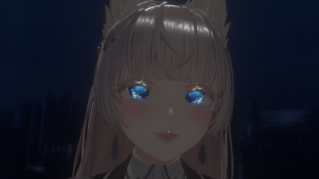 chiffon/Shinano他8アバター対応 深海ブルー Deepblueアイテクスチャ【発光対応】