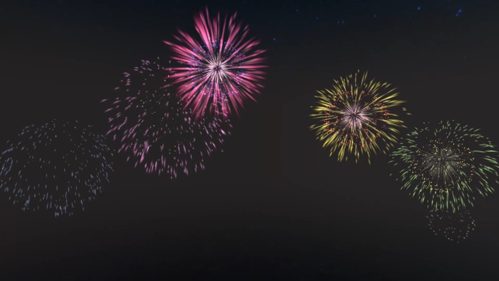 【配信用背景】打ち上がるぞ!打ち上げ花火