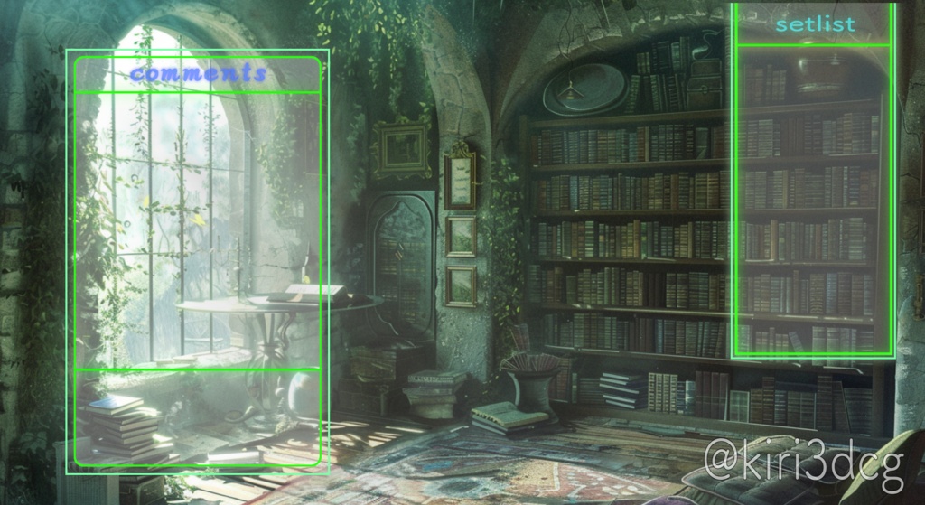 【動く!配信画面セット】翠の書斎 vtuber 配信者様向け 雑談枠 歌枠 ゲーム配信などに♪