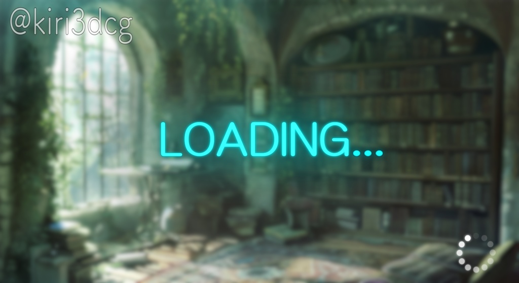 【動く!配信画面セット】翠の書斎 vtuber 配信者様向け 雑談枠 歌枠 ゲーム配信などに♪