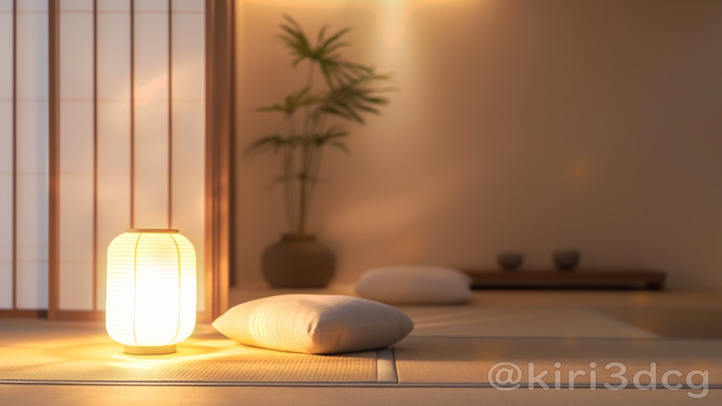 【背景素材】静かな畳の和室 vtuber 配信者様向け ASMR配信など深夜の雑談枠に♪