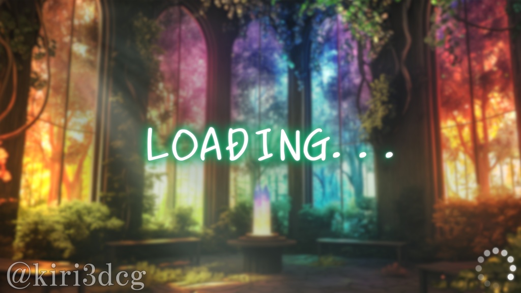 【動く!配信画面セット】妖精が住む森の広場 vtuber様 配信者様向け 雑談枠 歌枠などに♪ 植物 森 ファンタジー 妖精 虹色 落ち着く 光 配信用 配信背景 配信素材 Animated Background【背景ループ素材】