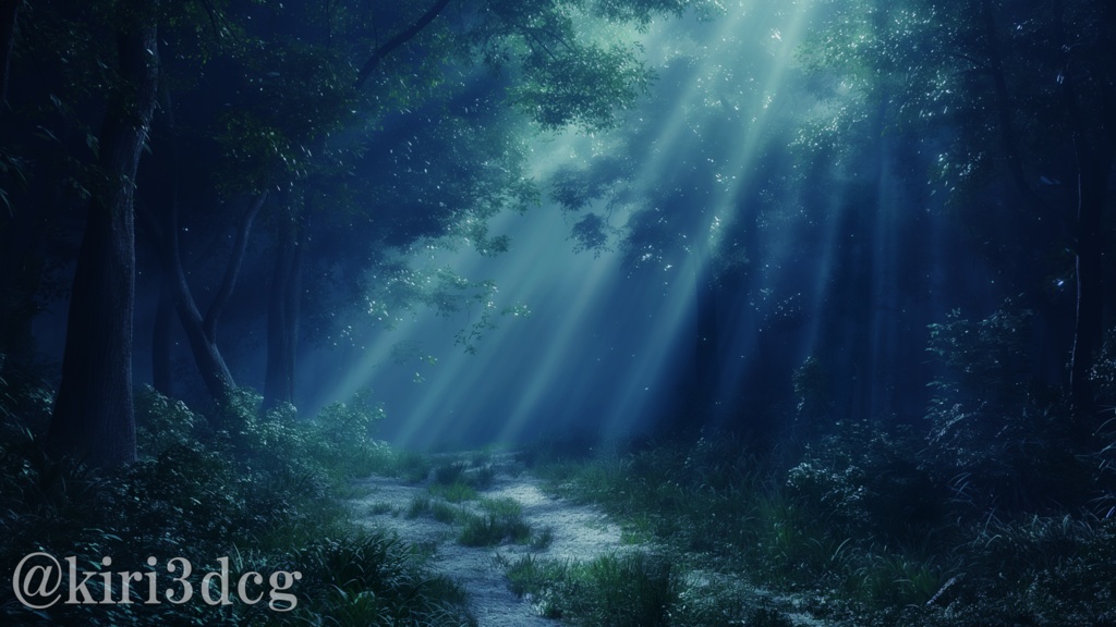 【背景ループ素材】光差す森の道 vtuber様 配信者様向け ゲーム背景 素材 雑談枠 歌枠 森 自然 Animated Background【背景素材】