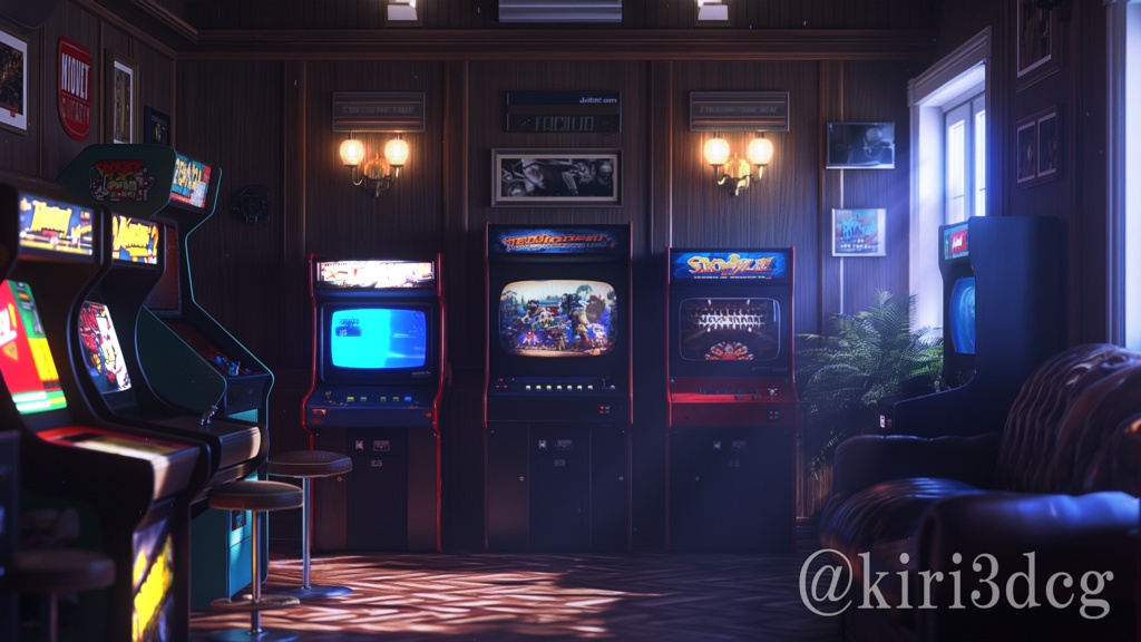 【配信背景セット】レトロなゲーム部屋 vtuberさん 配信者さん向け 雑談枠 ゲーム配信などに♪ 配信部屋 レトロ 夜 Animated Background【背景ループ素材】