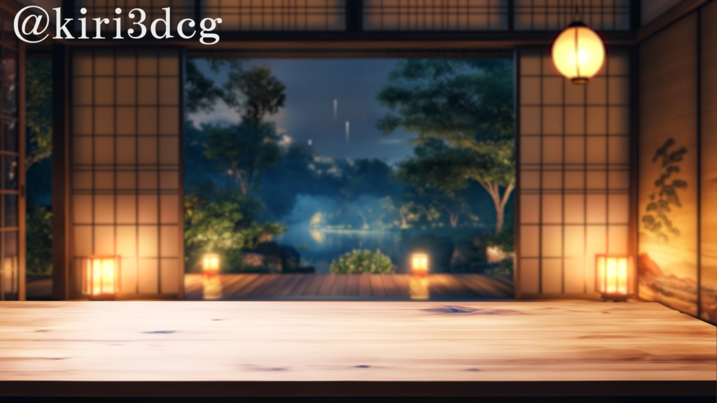 【背景ループ素材】和室から眺める花火 vtuber様 配信者様向け 雑談枠 歌枠などに♪ 落ち着く 夜 夏 花火 和室  firework Animated Background【動く!配信背景】