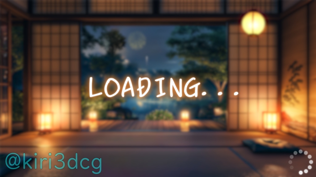 【背景ループ素材】和室から眺める花火 vtuber様 配信者様向け 雑談枠 歌枠などに♪ 落ち着く 夜 夏 花火 和室  firework Animated Background【動く!配信背景】