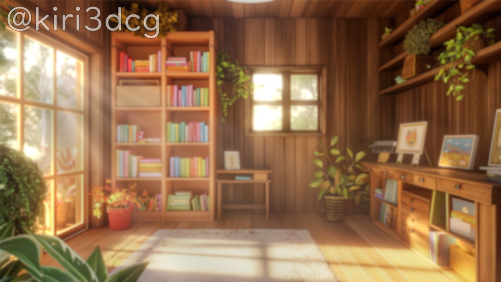 【配信画面セット!】日が差し込む暖かな部屋 vtuber様 配信者様向け 雑談枠 歌枠などに♪ 部屋 配信部屋 落ち着く光 Animated Background【背景ループ素材】