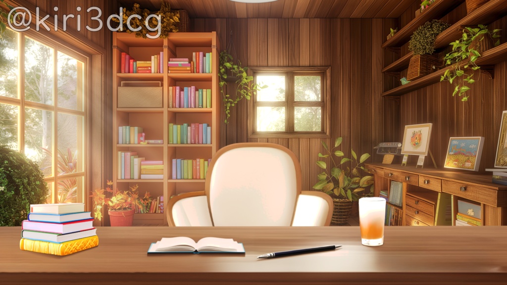 【配信画面セット!】日が差し込む暖かな部屋 vtuber様 配信者様向け 雑談枠 歌枠などに♪ 部屋 配信部屋 落ち着く光 Animated Background【背景ループ素材】